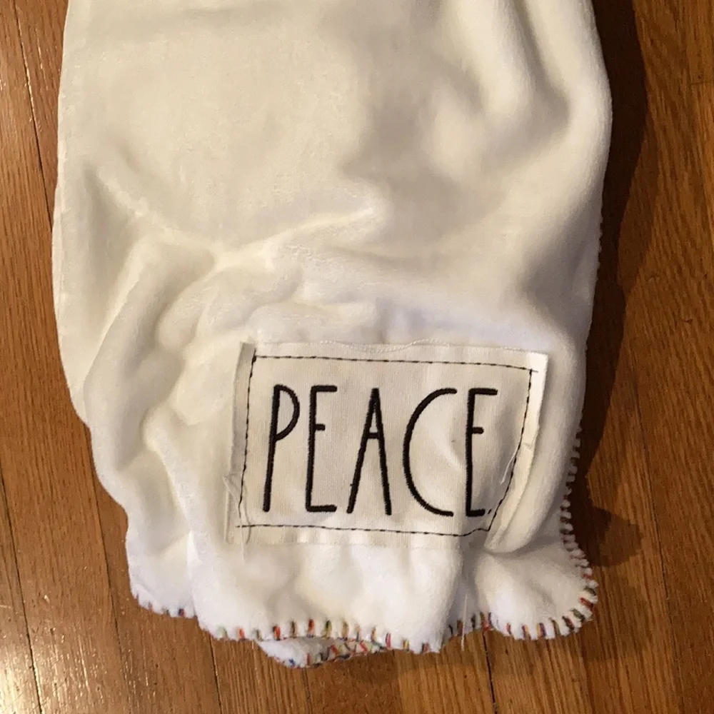 Rae Dunn “peace” plush throw blanket